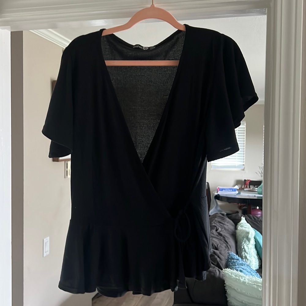 Black wrap top